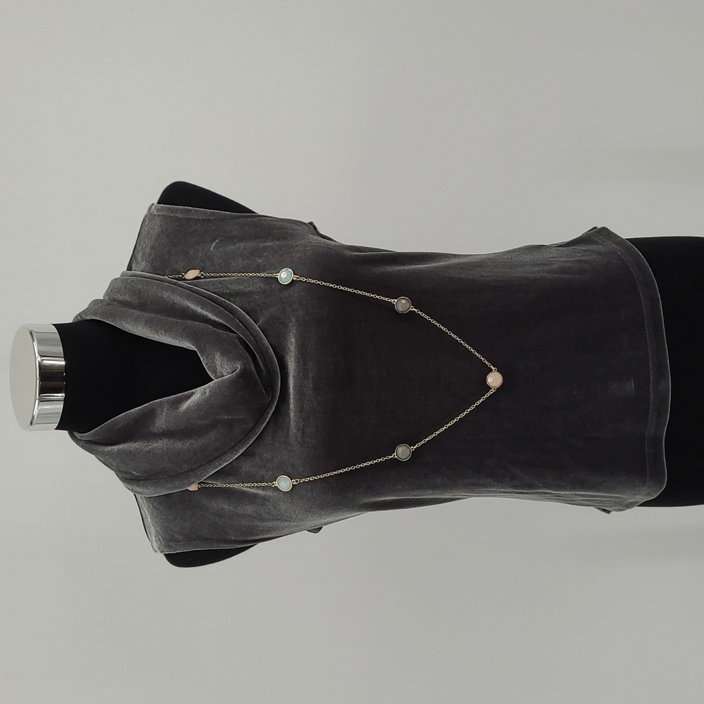 Jonden Sleeveless‎ Cowl-neck Velour Cropped Top Women's size Medium